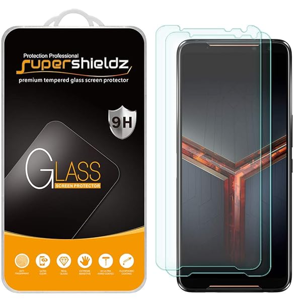 Supershieldz 2 Pack Tempered Glass Screen Protector for Asus ROG Phone 2 Anti Scratch Bubble Free