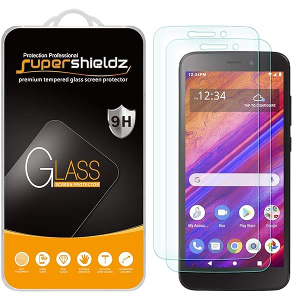 Supershieldz 2 Pack Tempered Glass Screen Protector for Blu View 1 Anti Scratch Bubble Free Protection