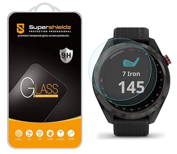 Supershieldz 2 Pack Tempered Glass Screen Protector for Garmin Approach S42 Anti Scratch Bubble Free Protection
