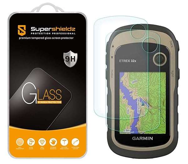 Supershieldz Supershieldz Tempered Glass Screen Protector for Garmin eTrex 10, 20, 30 - 2 Pack, Anti-Scratch & Bubble Free