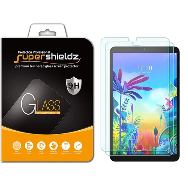 Supershieldz 2 Pack Tempered Glass Screen Protector for LG G Pad 5 10.1 FHD Anti Scratch Bubble Free