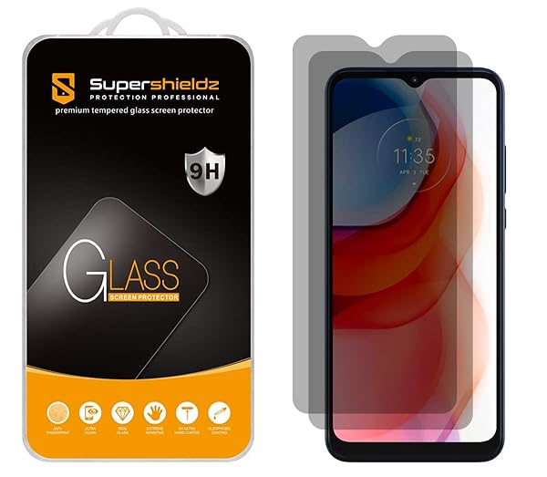 Supershieldz Privacy Anti Spy Tempered Glass Screen Protector for Motorola Moto G Play 2021 2 Pack Anti Scratch Bubble Free