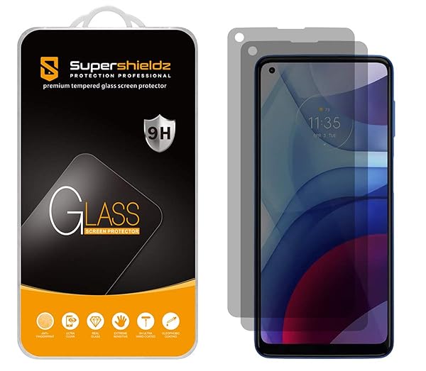 Supershieldz 2 Pack Privacy Anti Spy Tempered Glass Screen Protector for Motorola Moto G Power 2021 Anti Scratch Bubble Free