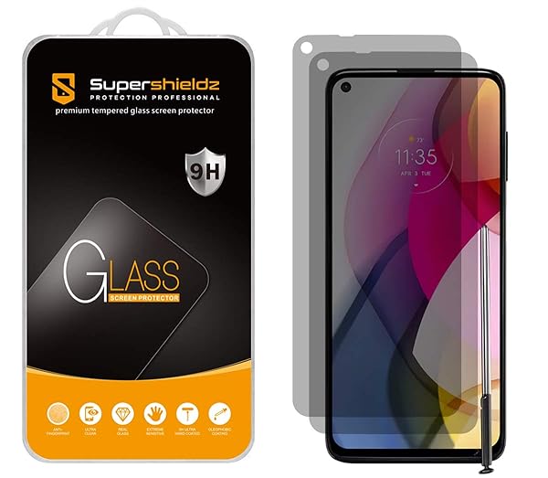 Supershieldz Privacy Anti Spy Tempered Glass Screen Protector for Motorola Moto G Stylus 2021 2 Pack Anti Scratch Bubble Free