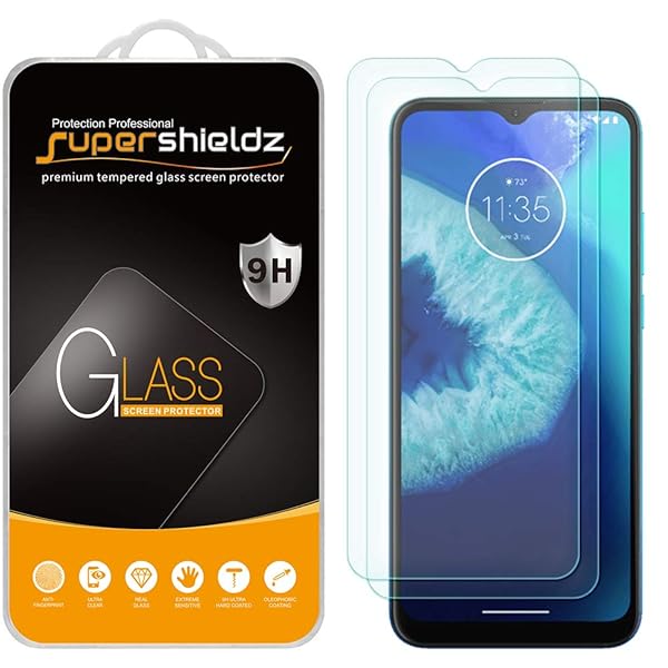 Supershieldz 2 Pack Tempered Glass Screen Protector for Motorola Moto G8 Power Lite Anti Scratch Bubble Free