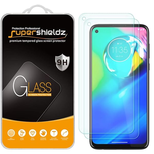 Supershieldz 2 Pack Tempered Glass Screen Protector for Motorola Moto G8 Power Anti Scratch Bubble Free