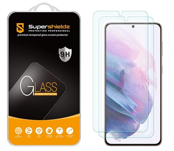 Supershieldz 2 Pack Tempered Glass Screen Protector for Samsung Galaxy S21 Plus 5G Anti Scratch Bubble Free