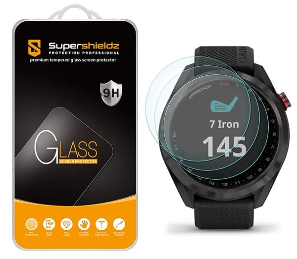 Supershieldz 3 Pack Tempered Glass Screen Protector for Garmin Approach S42 Anti Scratch Bubble Free Protection