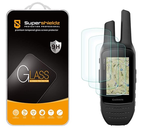 Supershieldz 3 Pack Tempered Glass Screen Protector for Garmin Rino 750 755T Anti Scratch Bubble Free Protection