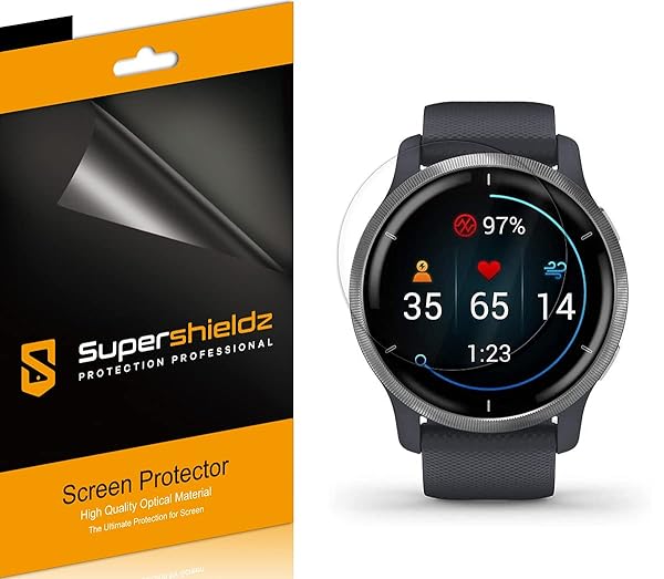 Supershieldz 3 Pack Screen Protector for Garmin Venu 2 Full Coverage High Definition Clear TPU Shield