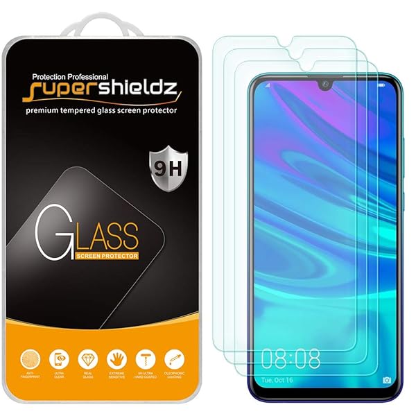 Supershieldz 3 Pack Tempered Glass Screen Protector for Huawei P Smart 2019 Anti Scratch Bubble Free Protection