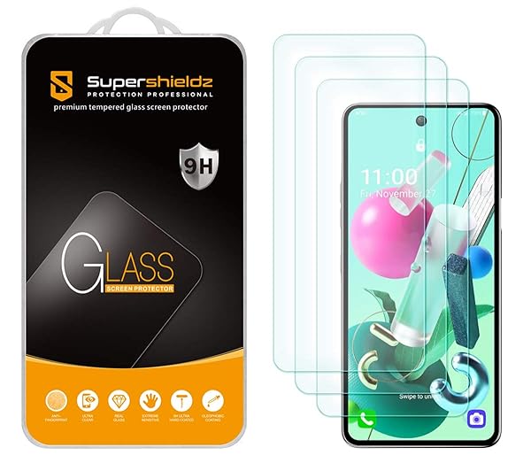 Supershieldz 3 Pack Tempered Glass Screen Protector for LG K92 5G Anti Scratch Bubble Free Protection