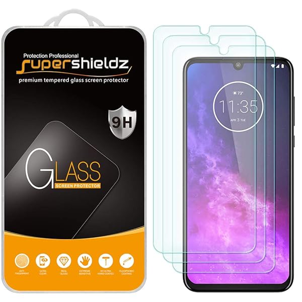 Supershieldz 3 Pack Tempered Glass Screen Protector for Motorola One Zoom Anti Scratch Bubble Free