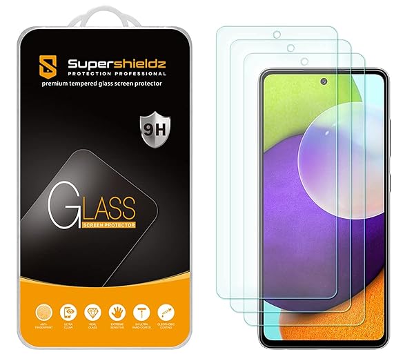 Supershieldz 3 Pack Tempered Glass Screen Protector for Samsung Galaxy A53 A52 A52 5G A52s 0.33mm Anti Scratch Bubble Free