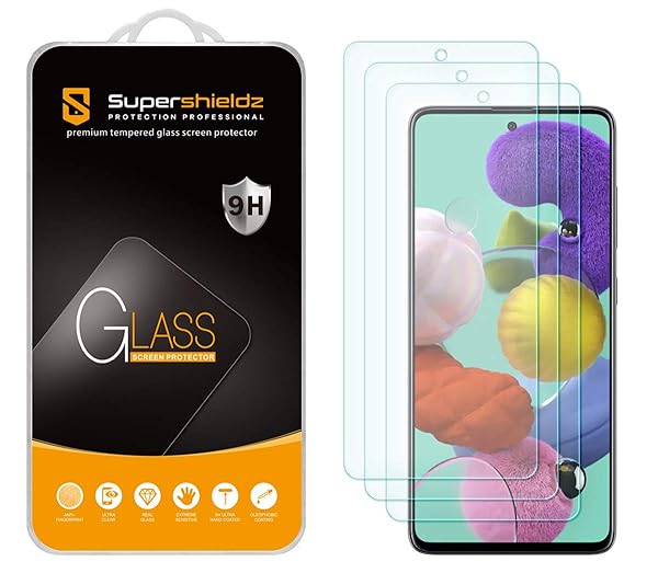 Supershieldz 3 Pack Tempered Glass Screen Protector for Samsung Galaxy A72 A72 5G Anti Scratch Bubble Free