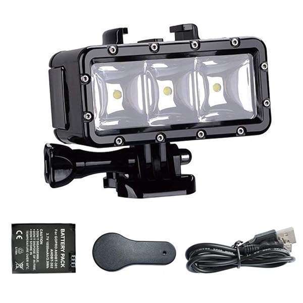 Suptig Waterproof LED Video Light for GoPro & DJI: Dimmable Night Fill Light for Underwater Adventures