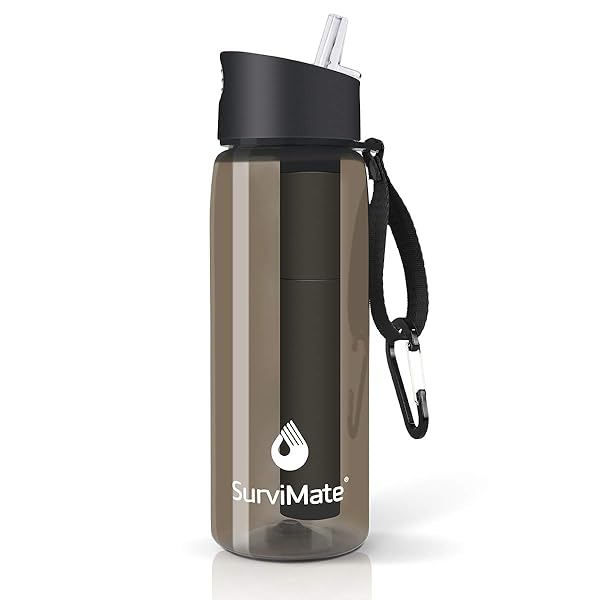 SurviMate 5-Stage Ultra-Filtration Water Bottle: BPA-Free, NSF Certified for Camping & Survival - Image 2