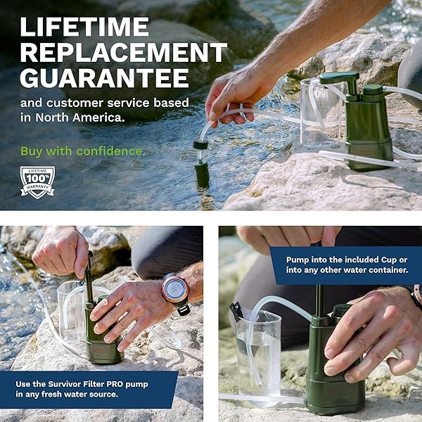 Survivor Filter PRO Extender: Portable Water Filter Pump with Extra Replacement Filters for Clean Water Anywhere - Image 6