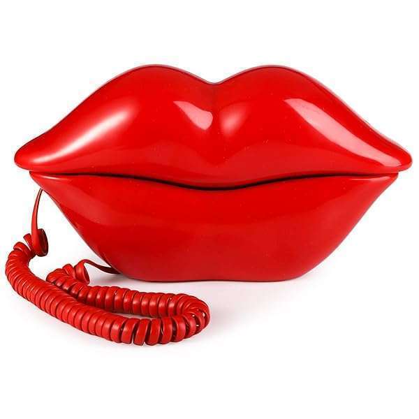 Buy Suwimut Red Mouth Telephone: Cute Corded Lip Phone for Home & Office Decor - Perfect Gift Idea! - Image 2