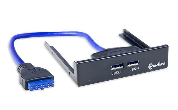 Syba "Syba CL-HUB20113: 3.5" USB 3.0 Front Open Bay Hub with 19 Pin Header - Fast Data Transfer & Easy Installation"