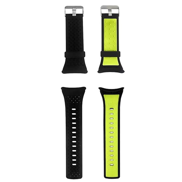 Buy T-BLUER Silicone Watch Band & Full Cover Case for Suunto Core - Black Green Replacement Strap - Image 4