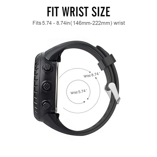 Buy T-BLUER Silicone Watch Band & Full Cover Case for Suunto Core - Black Green Replacement Strap - Image 5