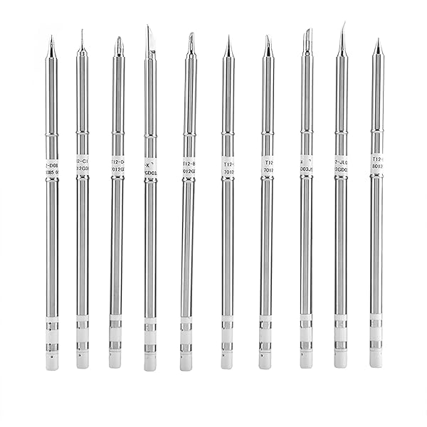 10PCS T12 Series Soldering Iron Tips for FX-951 Rework Station - High-Quality Replacement Welding Tools