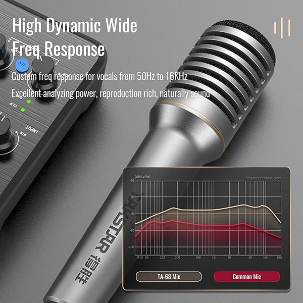 TAKSTAR TA-68 Vocal Microphone Pro Quality Dynamic Mic for Stage Studio Podcasting with Shock-Mounted Cartridge and Metal Suitcase - Image 4