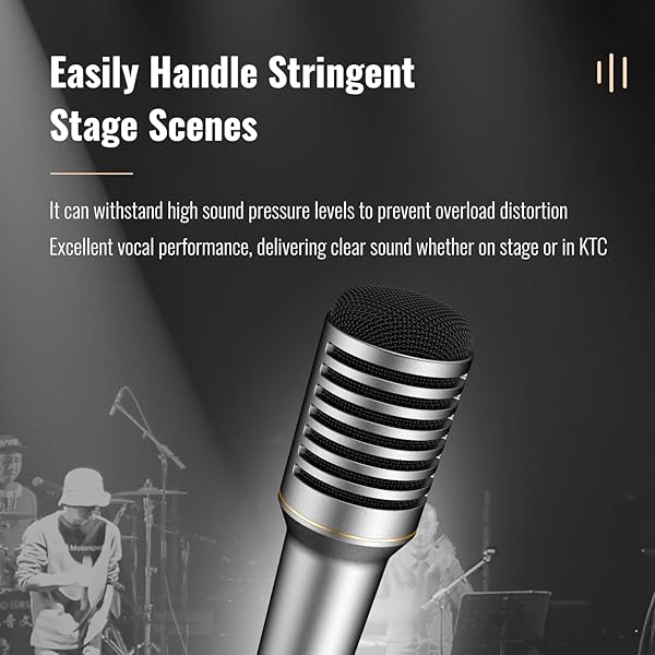 TAKSTAR TA-68 Vocal Microphone Pro Quality Dynamic Mic for Stage Studio Podcasting with Shock-Mounted Cartridge and Metal Suitcase - Image 6