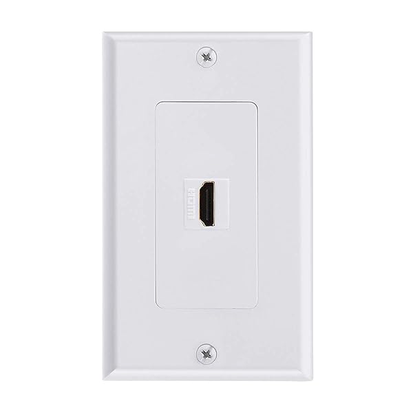 TENINYU HDMI Wall Plate - 4K 60Hz HDR Socket for Projector & Home Theater | High-Speed Cable Extension Coupler