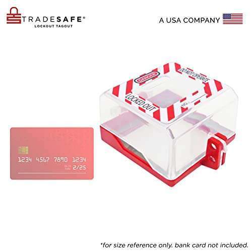 "TRADESAFE Emergency Stop Button Cover Lockout - Transparent Push Button Switch Protection, 2-7/8" x 2-7/8" Size" - Image 4