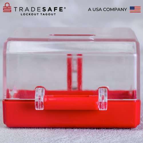 "TRADESAFE Emergency Stop Button Cover Lockout - Transparent Push Button Switch Protection, 2-7/8" x 2-7/8" Size" - Image 8