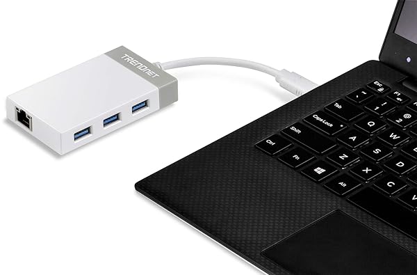 TRENDnet USB C to Ethernet Adapter TUC-ETGH3: Compact Hub with 3 USB 3.0 Ports & Gigabit Ethernet for Windows & Mac - Image 8
