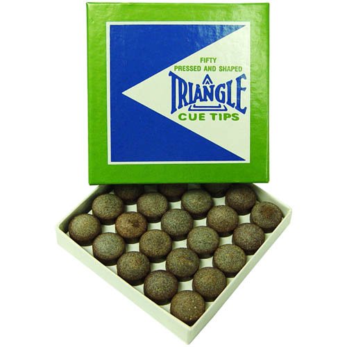 TRIANGLE Buy TRIANGLE CUE Tips 13mm - Box of 50 | Premium Quality Pool Cue Tips for Better Performance