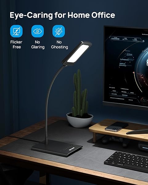 TROND Dimmable Desk Lamp: Eye-Caring, 3 Color Modes & Touch Control for Home Office & Dorm Essentials - Image 4
