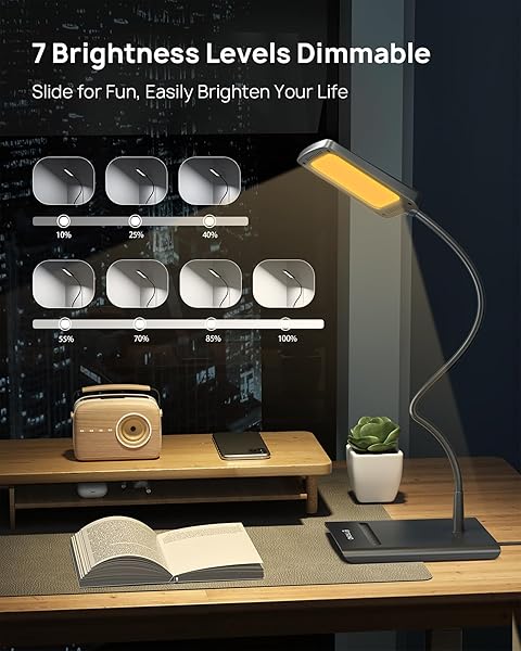 TROND Dimmable Desk Lamp: Eye-Caring, 3 Color Modes & Touch Control for Home Office & Dorm Essentials - Image 6