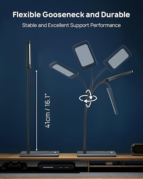 TROND Dimmable Desk Lamp: Eye-Caring, 3 Color Modes & Touch Control for Home Office & Dorm Essentials - Image 7