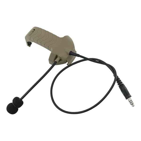 TSVISIONCORE Microphone and PTT for Walkerrazor Noise Cancelling Headphones Airsoft?Tan? - Image 3