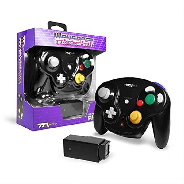 TTX Gamecube Wavedash Wireless Controller - 2.4GHz Black for Nintendo Gamecube & Wii - Image 2