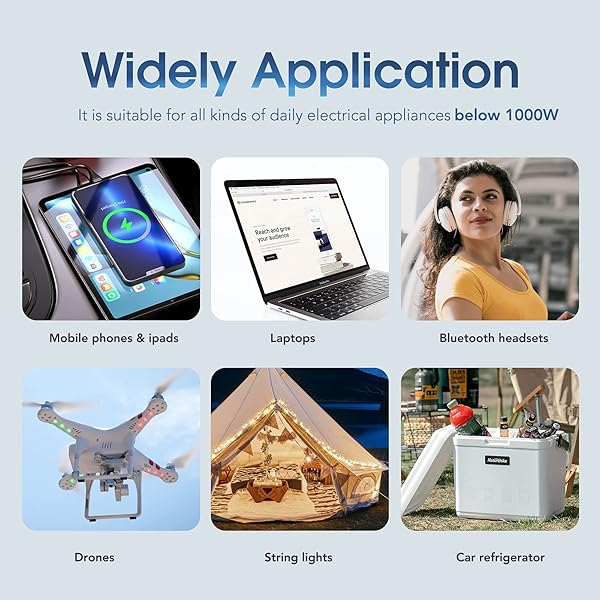 TWING 1000W Car Inverter 12V DC to 110V with Dual AC Outlets and USB Type-C for Vehicles - Image 7