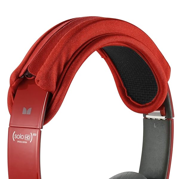 TXEsign Universal Headband Cushion Pad for ATH M50X, QC 35i/35ii, Solo 2/3 - Red Replacement Cover