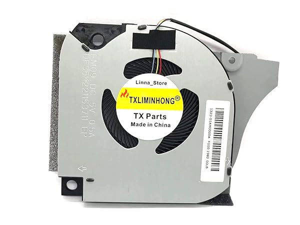 TXLIMINHONG Compatible GPU Cooling Fan for DELL INSPIRON 0FK2HP G5-5590 P82F FM09 DFS5K221153711 DC5V 0.5A Laptop Fan