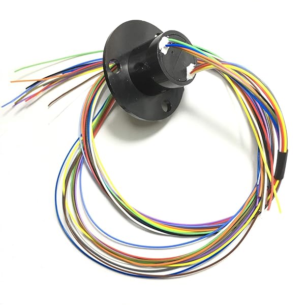 Taidacent Taidacent 6-30A Slip Ring Collector Ring Rotary Electrical Connector for 12 Wires 2A