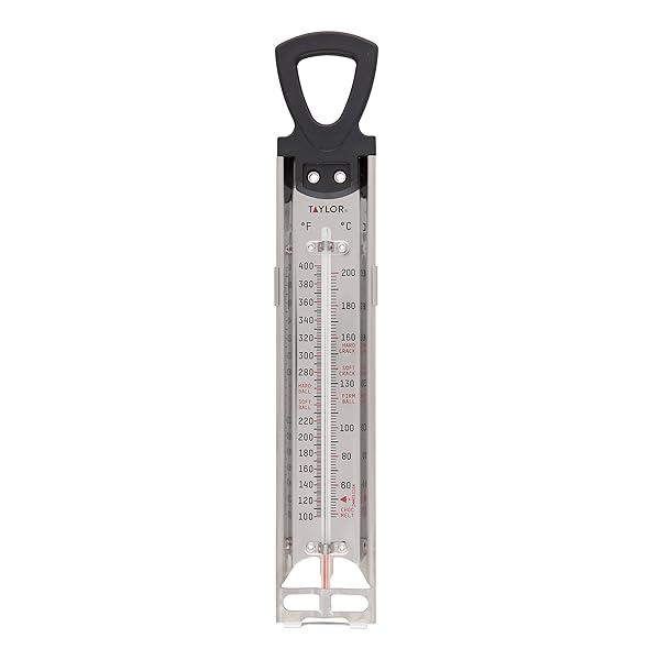 Taylor Taylor 12-Inch Stainless Steel Candy Deep Fry Thermometer with Clip - Perfect for Cooking, Maple Syrup & Brewing