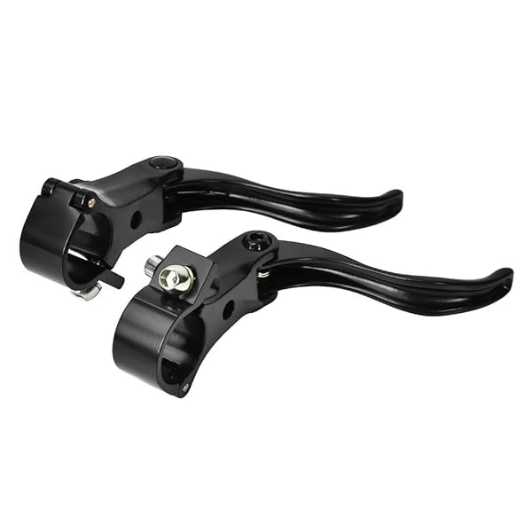Top 24mm Aluminum Brake Levers for Mountain Bikes - Left & Right Hand Pair in Black & Silver