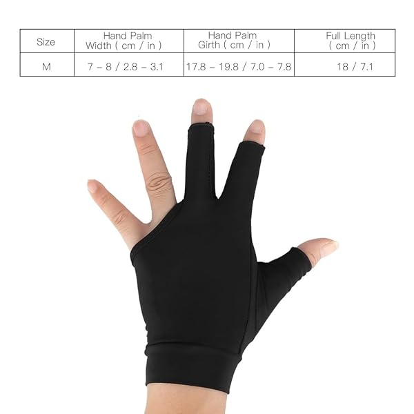 Top 8 Ball Pool Gloves for Right Hand - 3 Finger Billiards Gloves in 4 Colors for Men & Women - Image 6