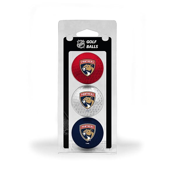 Team Golf Florida Panthers Golf Balls - 3 Pack Regulation Size with Full Color Team Imprint