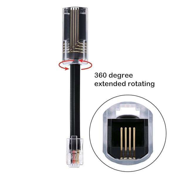 13 Ft Telephone Cord Detangler - AIMIJIA Black Coiled Handset Accessory for Landline Phones - Image 5