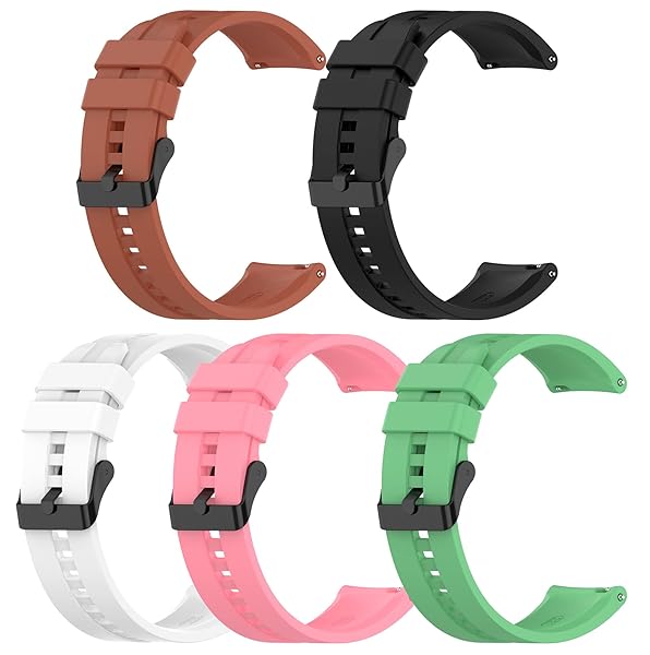 TenCloud 5 Pack Compatible with Fitpolo IDW13 (not for ID205L) Bands Adjustable Silionce Strap Watch Band 22mm