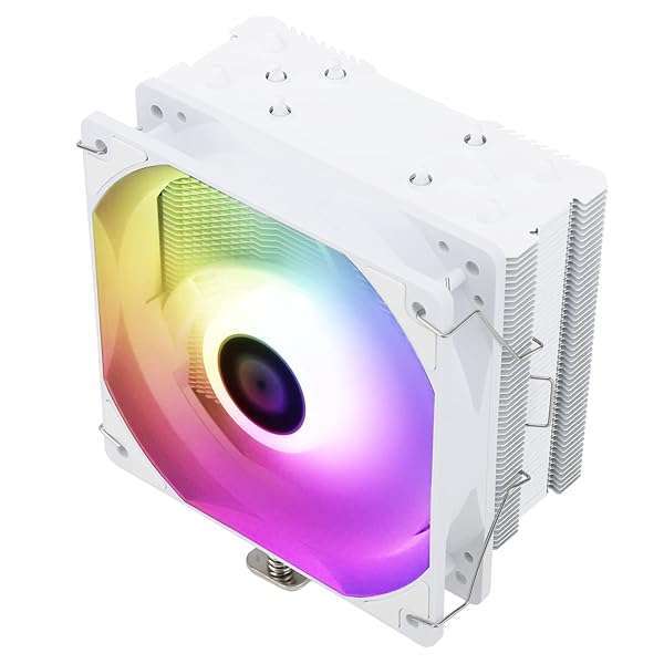 Thermalright Assassin King 120 SE White ARGB CPU Cooler: 5 Heatpipes & Quiet Fan for AMD/Intel LGA Compatibility